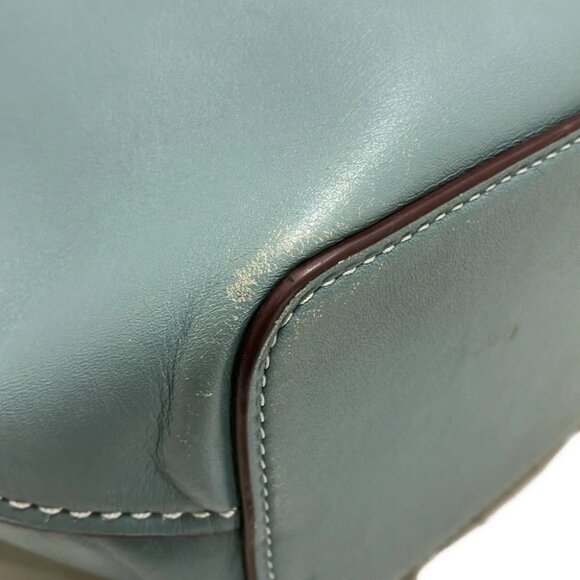 COACH - 58017 Light Blue Leather Shoulder Bag - Picture 5 of 8